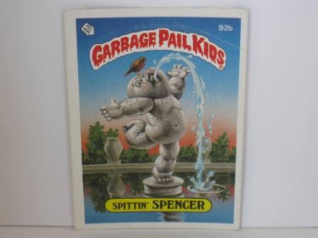 092b Spittin SPENCER [No (C)] 1986 Topps Garbage Pail Kids Card